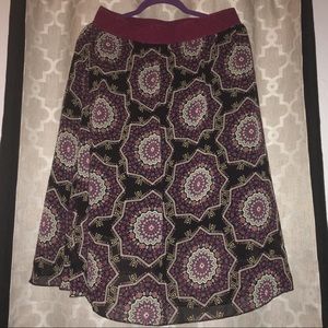 LulaRoe Lola Skirt in Mandala Pattern